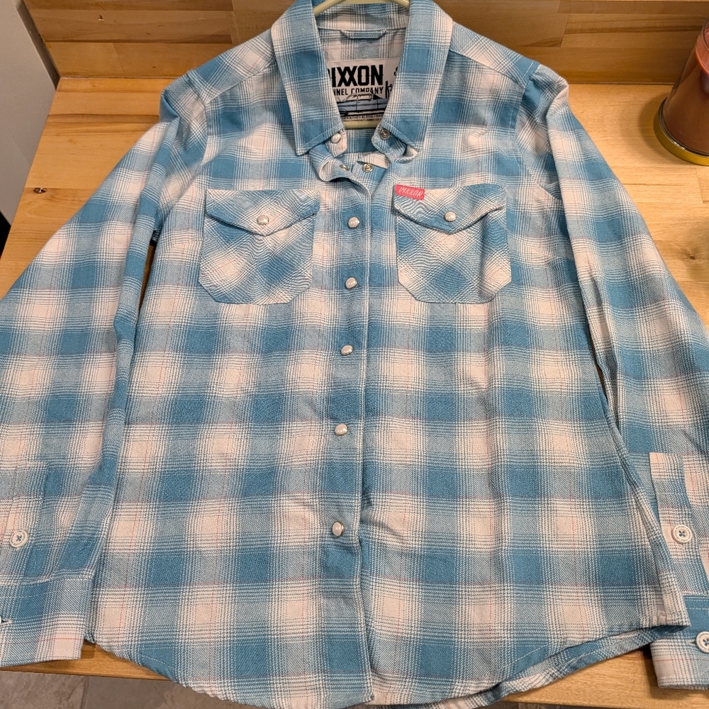 Dixon Blue and White Plaid Shirt